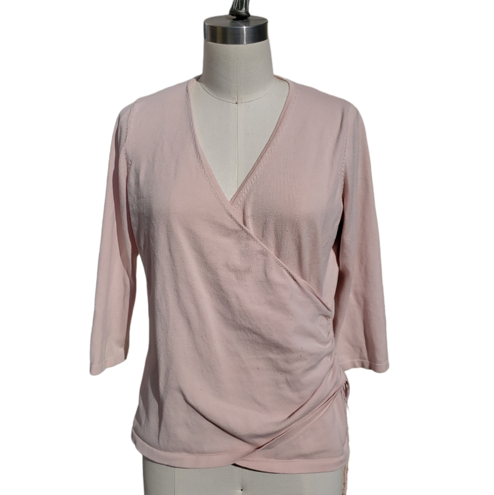 Ann Taylor Faux Wrap Silk Blend Sweater